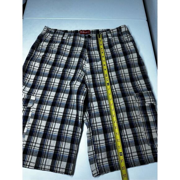 M. Gordon Cargo Shorts Mens Sz 38 Classic Outdoor Utility Cotton Plaid Check 26” - Picture 5 of 11